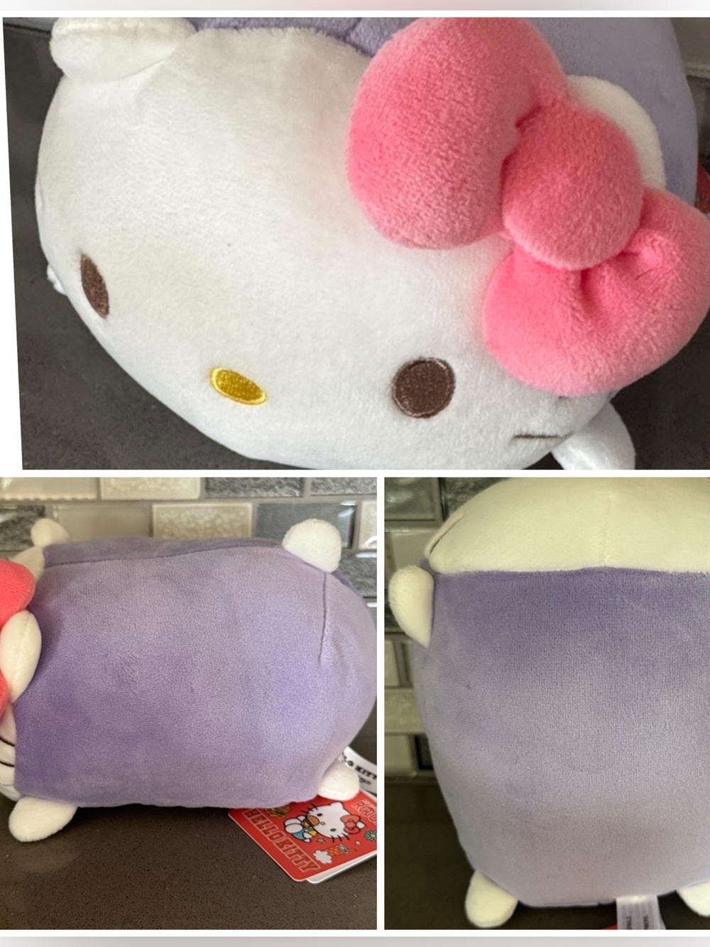 Sanrio HELLO KITTY Rolltype Pastel Purple Mini Pillow Plush / 7” / Kawaii / NEW